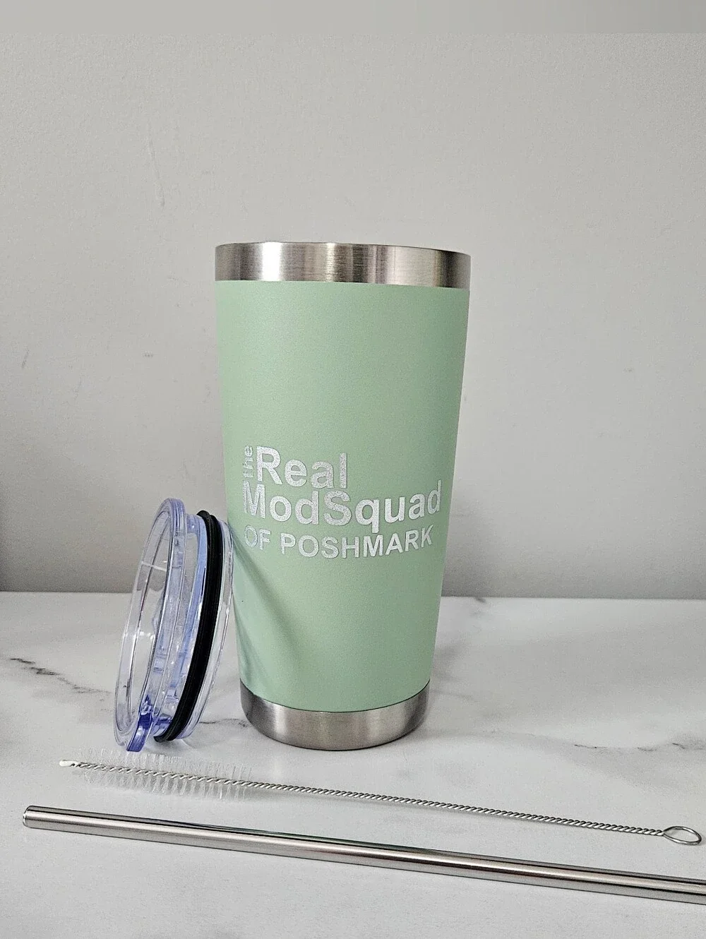 "The Real ModSquad Of Poshmark" 20oz Tumbler w/ Lid & Straw- Pick 1 - Picture 5 of 12